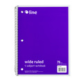 C-Line Products 1-Subject Notebook, Wide Ruled, Purple, PK24 22039-CT